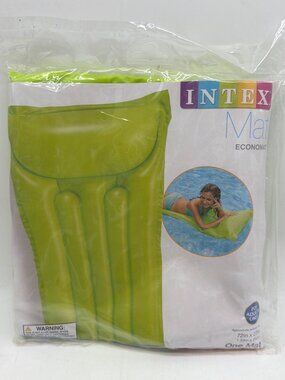 Intex Economat Inflatable Lounge Mat 72" X 27" Green For Adults Only